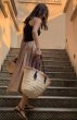 画像7: Original hand-woven French resort style contrast edge beaded rope shoulder strap tote shoulder  bag　フレンチコントラストエッジビーズロープかごバッグ籠トートショルダーバッグ (7)
