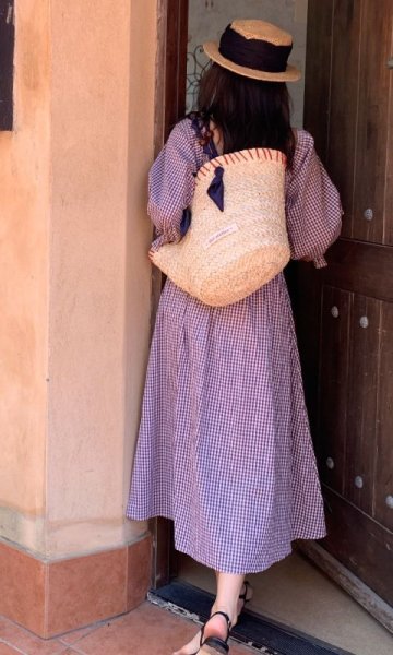 画像6: Original hand-woven French resort style contrast edge beaded rope shoulder strap tote shoulder  bag　フレンチコントラストエッジビーズロープかごバッグ籠トートショルダーバッグ (6)