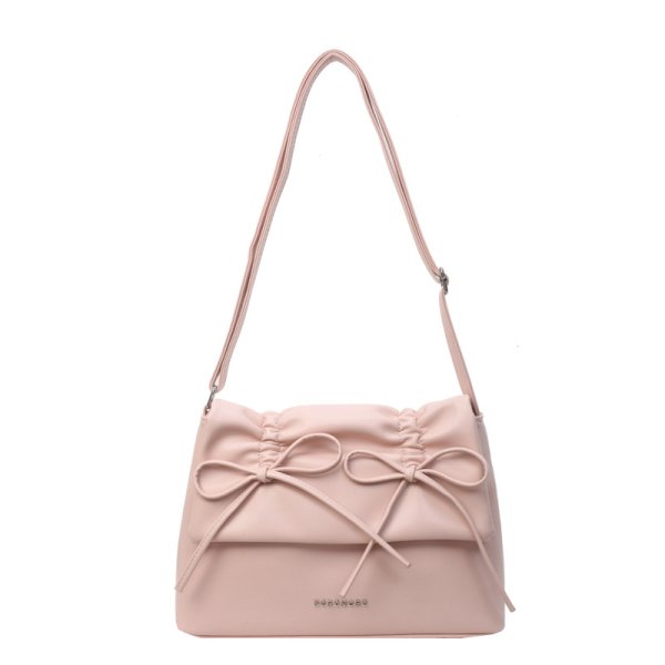 画像4: leather ribbon square crossbody bag　レザーリボンスクエアクロスボディバッグトートショルダー２WAYバッグ (4)