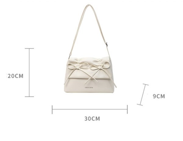 画像14: leather ribbon square crossbody bag　レザーリボンスクエアクロスボディバッグトートショルダー２WAYバッグ (14)