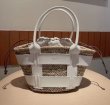 画像9: cowhide hand-held vegetable basket bag tote shoulder  bag　本革レザーハンドルかご籠トートショルダーバッグ (9)
