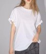 画像1:  sleeve shirring t-shirt 　袖シャーリング半袖 Tシャツ (1)
