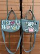 画像4: gentlewoman graphic doodle prints mini tote shoulder crossbody bag　グラフィック落書きミニトートショルダークロスボディーエコバッグ (4)