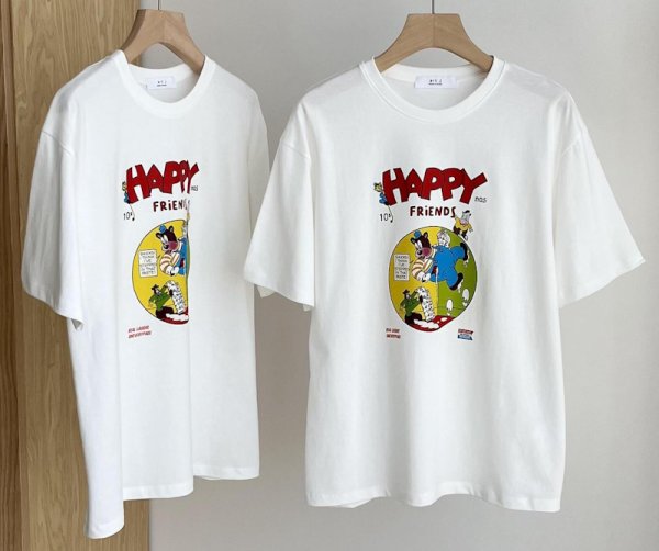 画像6: happy bear print t-shirt 　ハッピーベアプリント半袖 Tシャツ (6)