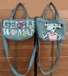 画像1: gentlewoman graphic doodle prints mini tote shoulder crossbody bag　グラフィック落書きミニトートショルダークロスボディーエコバッグ (1)