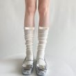 画像3: Slightly transparent ribbon high socks　半透明リボンハイソックス靴下 (3)