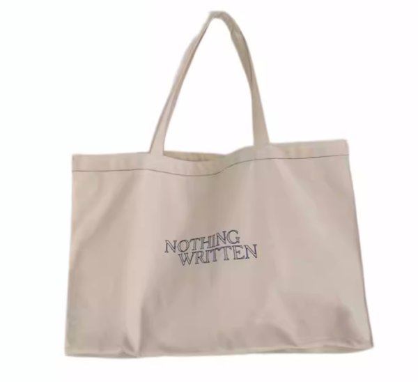 画像8: unisex nothing written logo embroidery canvas tote shoulder eco shopping bag　男女兼用nothing writtenロゴトートショルダーエコショッピングバッグ (8)