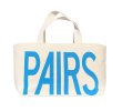 画像1: unisex pairs logo embroidery canvas tote shoulder eco shopping bag　男女兼用pairsロゴトートショルダーエコショッピングバッグ (1)