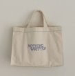画像5: unisex nothing written logo embroidery canvas tote shoulder eco shopping bag　男女兼用nothing writtenロゴトートショルダーエコショッピングバッグ (5)
