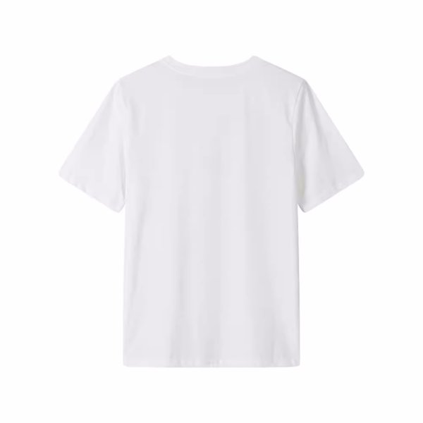 画像2: pearl ribbon T-shirt short-sleeved 　パールリボン付きラウンドネック半袖 Tシャツ (2)