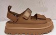 画像5: Leather Roman Velcro hole Platform sandals slippers casual shoes  　レザー厚底フラットベルクロサンダルスリッパ (5)