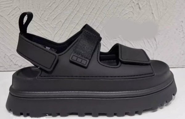 画像3: Leather Roman Velcro hole Platform sandals slippers casual shoes  　レザー厚底フラットベルクロサンダルスリッパ (3)