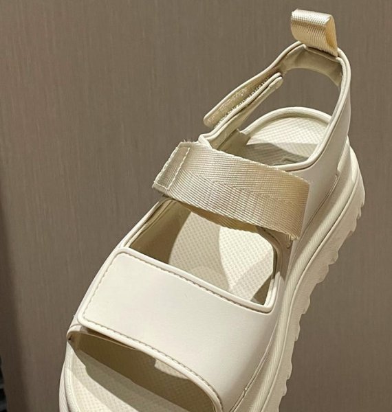 画像8: Leather Roman Velcro hole Platform sandals slippers casual shoes  　レザー厚底フラットベルクロサンダルスリッパ (8)