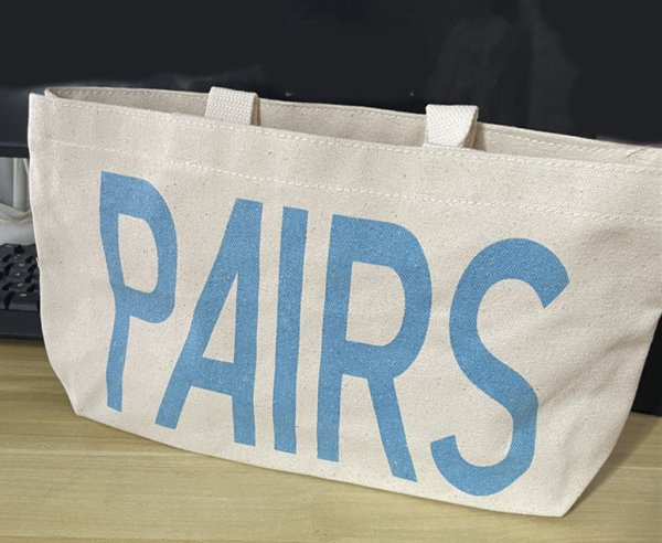 画像7: unisex pairs logo embroidery canvas tote shoulder eco shopping bag　男女兼用pairsロゴトートショルダーエコショッピングバッグ (7)