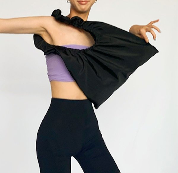 画像7: unisex ruffle gathered handle shoulder tote bag　男女兼用フリルギャザーハンドルショルダートートバッグ (7)