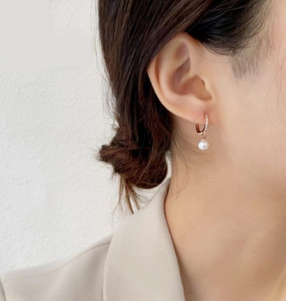 画像6: s925 sterling silver pearl earrings　シルバー925パール＆ビジューピアス イアリング (6)