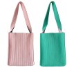 画像9: unisex Knit striped one-shoulder bag tote  bag　男女兼用ニット ストライプ ワンショルダーバッグ (9)