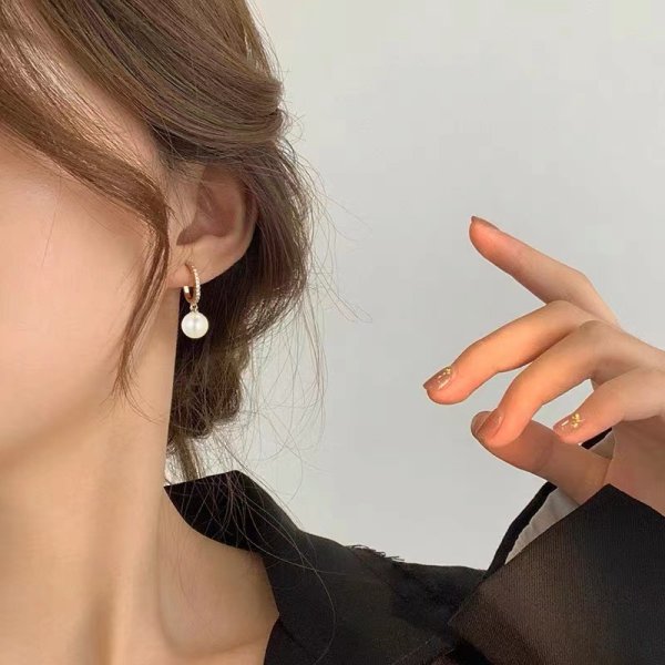 画像5: s925 sterling silver pearl earrings　シルバー925パール＆ビジューピアス イアリング (5)