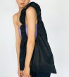画像1: unisex ruffle gathered handle shoulder tote bag　男女兼用フリルギャザーハンドルショルダートートバッグ (1)