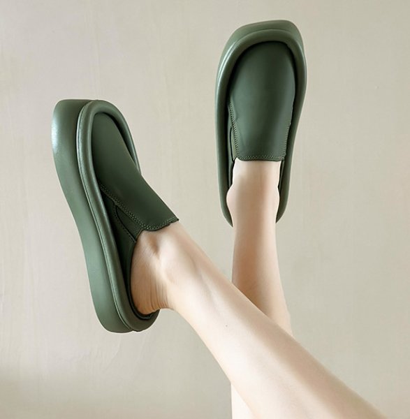 画像3: Unisex Thick-soled Baotou slip-on type half slippers sandals  casual shoes  　ユニセックス厚底スリッポンタイプハーフサンダルスリッパ (3)