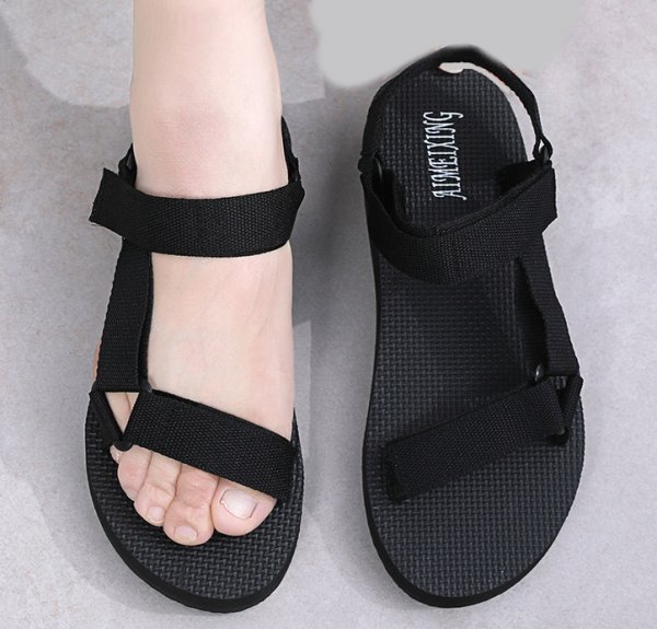 画像5: Unisex Flatform velcro sandals  slippers  　ユニセックスベルクロフラットサンダルスリッパ (5)