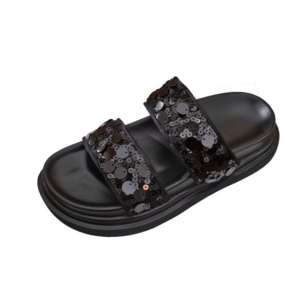 画像7: Thick-soled sequined sandals slippers　ユニセックススパンコール厚底プラットフォームサンダルスリッパ (7)