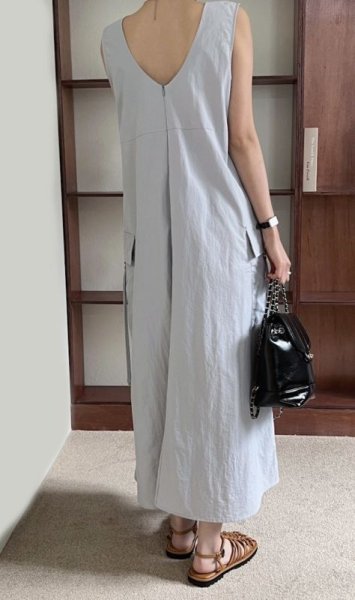 画像4: Women's Bridge long dress Maxi Dress　ブリッジロングワンピースマキシ丈 ドレス (4)