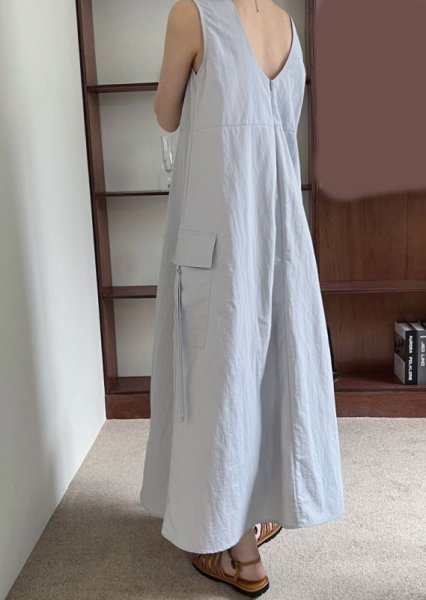 画像3: Women's Bridge long dress Maxi Dress　ブリッジロングワンピースマキシ丈 ドレス (3)