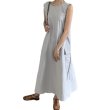 画像1: Women's Bridge long dress Maxi Dress　ブリッジロングワンピースマキシ丈 ドレス (1)