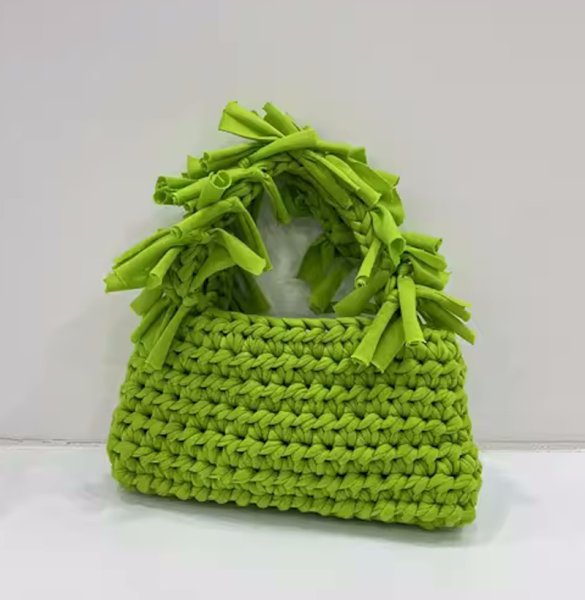 画像26: Handheld pleated fringe basket tote bag　ハンドヘルド プリーツフリンジ 籠かごトートバッグ (26)