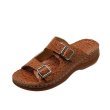 画像4: Crocodile pattern wedge belt buckle sandals slippers　ユニセックスクロコパターン厚底プラットフォームサンダルスリッパ (4)