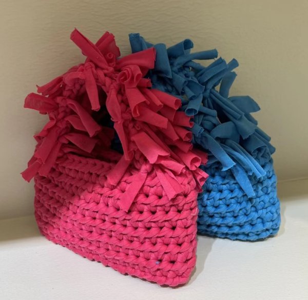 画像15: Handheld pleated fringe basket tote bag　ハンドヘルド プリーツフリンジ 籠かごトートバッグ (15)