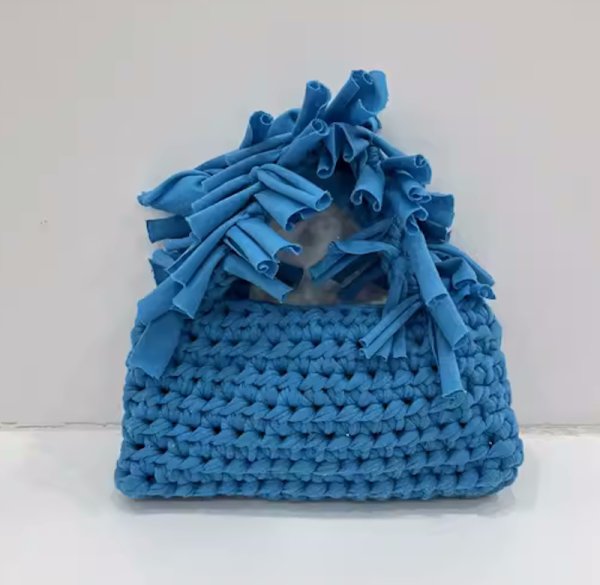 画像24: Handheld pleated fringe basket tote bag　ハンドヘルド プリーツフリンジ 籠かごトートバッグ (24)