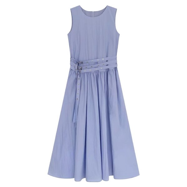 画像1: Women's A-line sleeveless vest long maxi dress　Aラインロングマキシノースリーブワンピース ドレス (1)