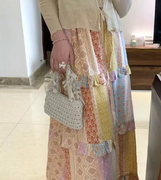 画像9: Handheld pleated fringe basket tote bag　ハンドヘルド プリーツフリンジ 籠かごトートバッグ (9)