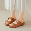 画像6: Crocodile pattern wedge belt buckle sandals slippers　ユニセックスクロコパターン厚底プラットフォームサンダルスリッパ (6)