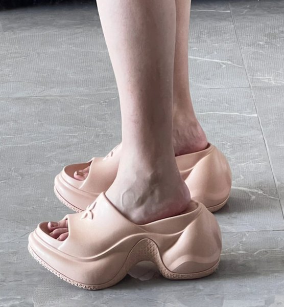 画像9: Women's Wedge Heel Platform Cross Flower sandals slippers　ユニセックスクロスフラワー厚底プラットフォームサンダルスリッパ (9)