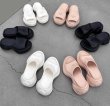 画像10: Women's Wedge Heel Platform Cross Flower sandals slippers　ユニセックスクロスフラワー厚底プラットフォームサンダルスリッパ (10)