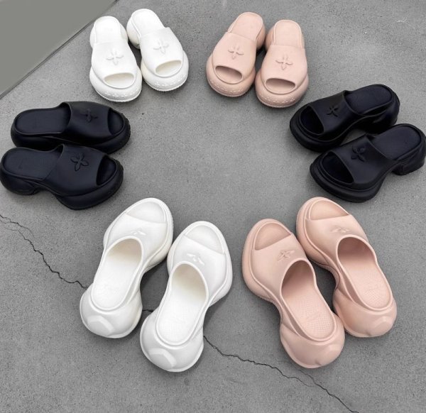 画像10: Women's Wedge Heel Platform Cross Flower sandals slippers　ユニセックスクロスフラワー厚底プラットフォームサンダルスリッパ (10)