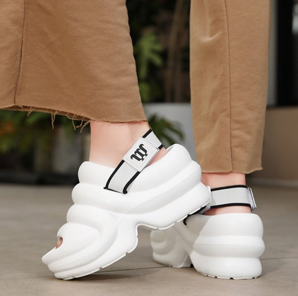 画像9: Women's Platform backstrap sandal slippers　ユニセックス厚底プラットフォームバックベルトストラップサンダルスリッパ (9)