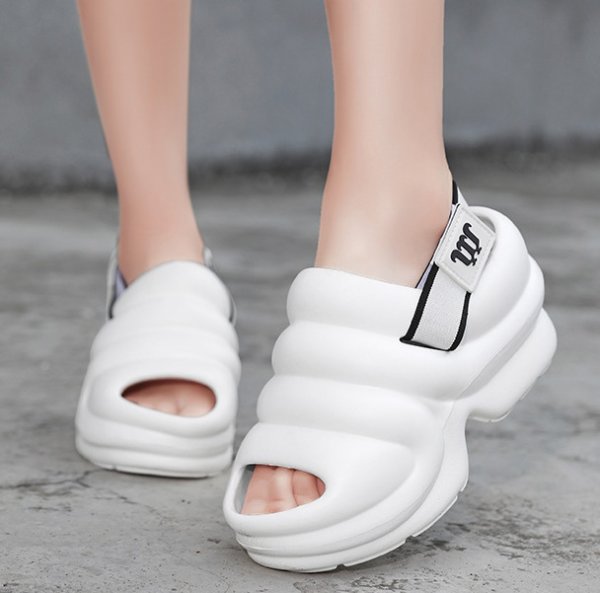画像6: Women's Platform backstrap sandal slippers　ユニセックス厚底プラットフォームバックベルトストラップサンダルスリッパ (6)