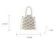 画像2: Handmade pearl tote shoulder crossbody bag 　 ハンドメイドパールスモールトートショルダークロスボディーポシェットバッグ (2)