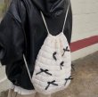 画像6: Quilted ribbon backpack shoulder tote bag　キルティングリボン付きバックパックリュック ショルダートートバッグ (6)