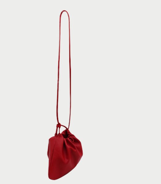 画像12:  soft leather drawstring bag One shoulder High-end pleated cloud bag  tote bag　レザー巾着ワンショルダープリーツクラウドトートショルダーポシェットバッグ (12)