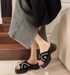 画像4: Women's Wedge platform Pearl wedge sandals   slippers 　ユニセックス厚底プラットフォームパールサンダルスリッパ (4)