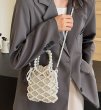 画像5: Handmade pearl tote shoulder crossbody bag 　 ハンドメイドパールスモールトートショルダークロスボディーポシェットバッグ (5)
