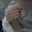 画像6: s925 sterling silver retro high-end stacking pearl plain ring シルバー925パールリング指輪2mm 3mm (6)