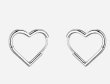 画像5: Silver 925Love  Earring  ラブハート フープピアス  イアリング (5)