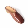 画像2: Low heel Elegant Classic Leather Mules Sandals Slippers half pumps  ローヒールエレガントクラシック レザーミュール サンダルスリッパパンプス (2)