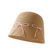 画像2: Ribbon raffia bucket hat　リボン付きラフィアバケットハット帽子ハット (2)